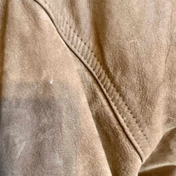 Green Fields Leather Suede Coat Size M Brown Australian Snaps Zipper Ties VTG - Picture 3 of 16